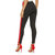 Code Yellow Women's Black Red Side Stripes Stretchable Trendy Leggings Gym Yoga Sports Wear