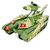 Convertible Tank & Aeroplane Jet Fighter Airplane Toy (Battery Operated) with Lights Shooting Music & Bump & Go Movement for Kids Green