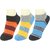 Neska Moda 3 Pair Unisex Multicolor Cotton No Show Loafer Socks S495