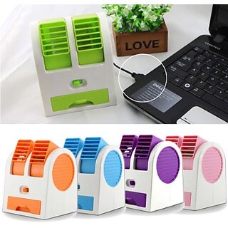 kudos Mini Small Dual Bladeless Portable Adjustable Angles Scented Air USB Cooler - Assorted Colours