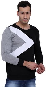 CrownKart Black Long Sleeve Casual Sweatshirt