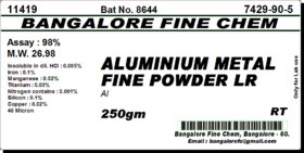 BFC ALUMINIUM (METAL) FINE POWDER LR - 250gm, (Al) CAS No. 7429-90-5