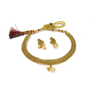 Copper Single Line Jelebi Necklace Set Copper Single Line Jelebi Necklace Set