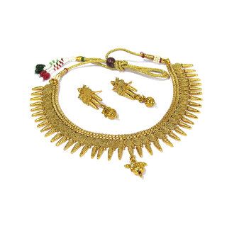                      Copper Jelebi Sun Ray  Necklace Set                                              