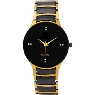 IIK Collection Gold  Black Strap Metal Fashionable Watch For Men  Boy 6 MOH WARRANTYNT