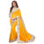G Jelly Fashion Women's Yellow lycra Stone work designer sari with blouse piece