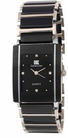 IIK Collection Silver Black Square Dial Best Designing Stylist Professional  Analog Metal Watch For Men,Boys