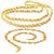 Sparkling Jewellery Gold Plated Rope Design Chain and Spring Bress Chain Combo for Men