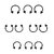 16g  12mm Black Horseshoe Circular Piercing arrow Eyebrow Septum belly lip nose septum earring- 10Pieces