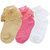 Neska Moda Premium Kids 3 Pairs Ankle Length Frill Socks Age Group 1 To 2 Years Brown Pink White SK268