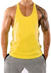 The Blazze  Men's Bodybuilding Gym Solid Color Tank Top Stringers