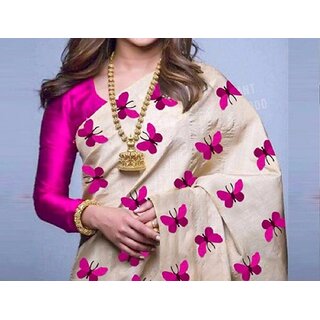 Bollywood style zarana silk embroidery saree with contrast bouse