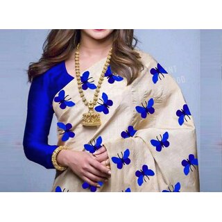 Bhuwal Fashion Zarana Silk Embroidered Saree With Blouse