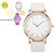 Color Changing Watch  Leather Strap Golden Case Women Watch Girl Watch Ladies Watch White to Purple by  6 MONTH WARRANTY