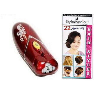Style Maniac WL-2008 Portable Women's Electric Body Hair Depilator with LED light with an amazing hair style booklet