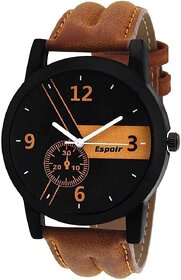 Espoir Casual Analogue Tan Leather Strap Multicolour Dial Men'S Watch - Kranti0506