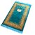 Momin Bazaar High Quality Islamic Muslim Janamaz Musallah Prayer Mat Rug  GOLD CYAN MECCA