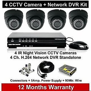 Set of 4 CCTV Cameras And 4 Ch. DVR