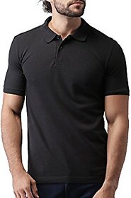 Revent Men'S Black Polo T-Shirt