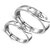 SILVERISH Forever Love Matching Alloy Couple Band For Him And Her Rhodium Plated Ring Set