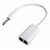 Durable 3.5mm Audio Jack Stereo Headphone Splitter Cable Adapter AUX Cable (White)