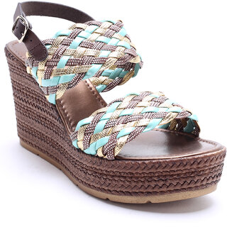 Cerutti Made In Italy Dk-Brown-Green Wedges For Women