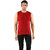 Solo Mens Designer Round Neck Cotton Casual Sleeveless Muscle Tee Vest Red Color