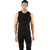 Solo Mens Designer Round Neck Cotton Casual Sleeveless Muscle Tee Vest Black Color