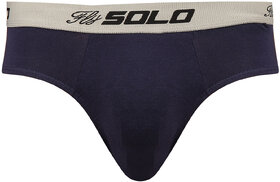 Solo Mens Vigour Cotton Low Waist Stretch Ultra Soft Classic Brief Navy Color