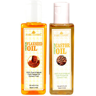                       Park Daniel Premium Flaxseed oil and Avocado oil combo of 2 bottles of 100 ml (200ml)                                              