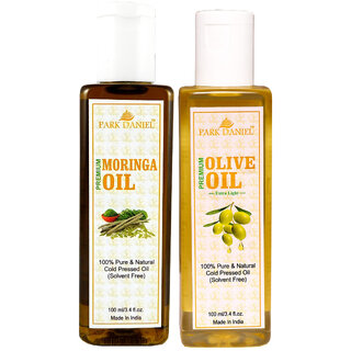 Park Daniel Premium Moringa oil and Olive oil combo of 2 bottles of 100 ml (200ml) Park Daniel Premium Moringa oil and Olive oil combo of 2 bottles of 100 ml (200ml)