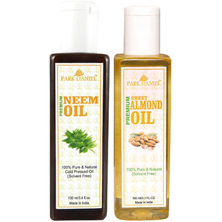 Park Daniel Premium Neem Oil And Almond Oil Combo Of 2 Bottles Of 100 Ml 20 Park Daniel Premium Neem Oil And Almond Oil Combo Of 2 Bottles Of 100 Ml 20