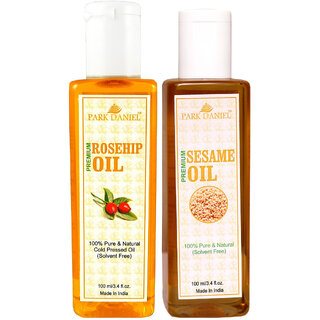 Park Daniel Premium Rosehip oil and Sesame oil combo of 2 bottles of 100 ml (200ml)