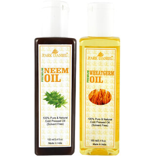                       Park Daniel Premium Neem oil and Wheatgerm oil combo of 2 bottles of 100 ml (200ml)                                              