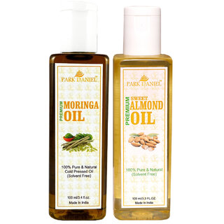                       Park Daniel Premium Moringa oil and Almond oil combo of 2 bottles of 100 ml (200ml)                                              