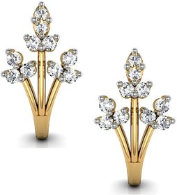 Avsar Real Gold and Diamond Jammu Earrings  AVE010