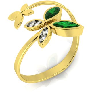 Buy Avsar Real Gold and Diamond Gujrati Ring AVR003 Online @ ₹25643 ...