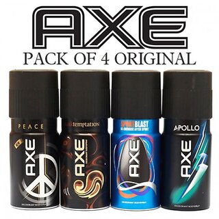 Axe 4 Pcs Of Combo Set Body Spray For Men - Pack Of 4 Pcs