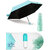 Style Homez Designer Ultra Mini UV Coated 4-Fold Travel Capsule Umbrella, 100 cm Paled Turquoise Color