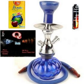 Glass Hookah With Herbal Flavour Charcoal Foil Sheets By Half Pizza Arts (HPA)