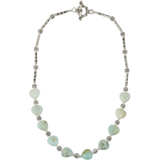 Pearlz Ocean Elegant Me 18 Green Amazonite Gemstone Beads Necklace