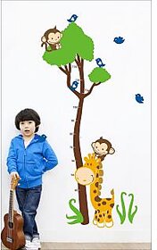 EJA Art Measure Your Height Covering Area 160 x 80 Cms Multi Color Sticker