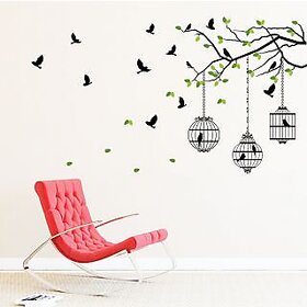 EJA Art Flying Birds With Case Covering Area 150 x 85 Cms Multi Color Sticker