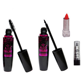                       ADS Eyeliner / Mascara / Mini Lipstick / Kajal Set of 4                                              