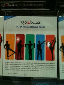RENEWA LATEX FREE EXERCISE BANDS-RED COLOR