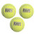 Pack of 3 Sixer Finest Cricket Tennis Balls for Indoor and Outdoor Use in Yellow Color