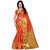 Designer Orange Cotton Silk Kanjivaram Saree
