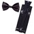 Tahiro Black Suspender N Black Bow Tie