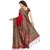 Indian Beauty Printed Red Art Silk Printed Saree With Blouse