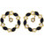 Asmitta Fashionable Flower Design Gold Plated Oxidized Dangler Earring For Women